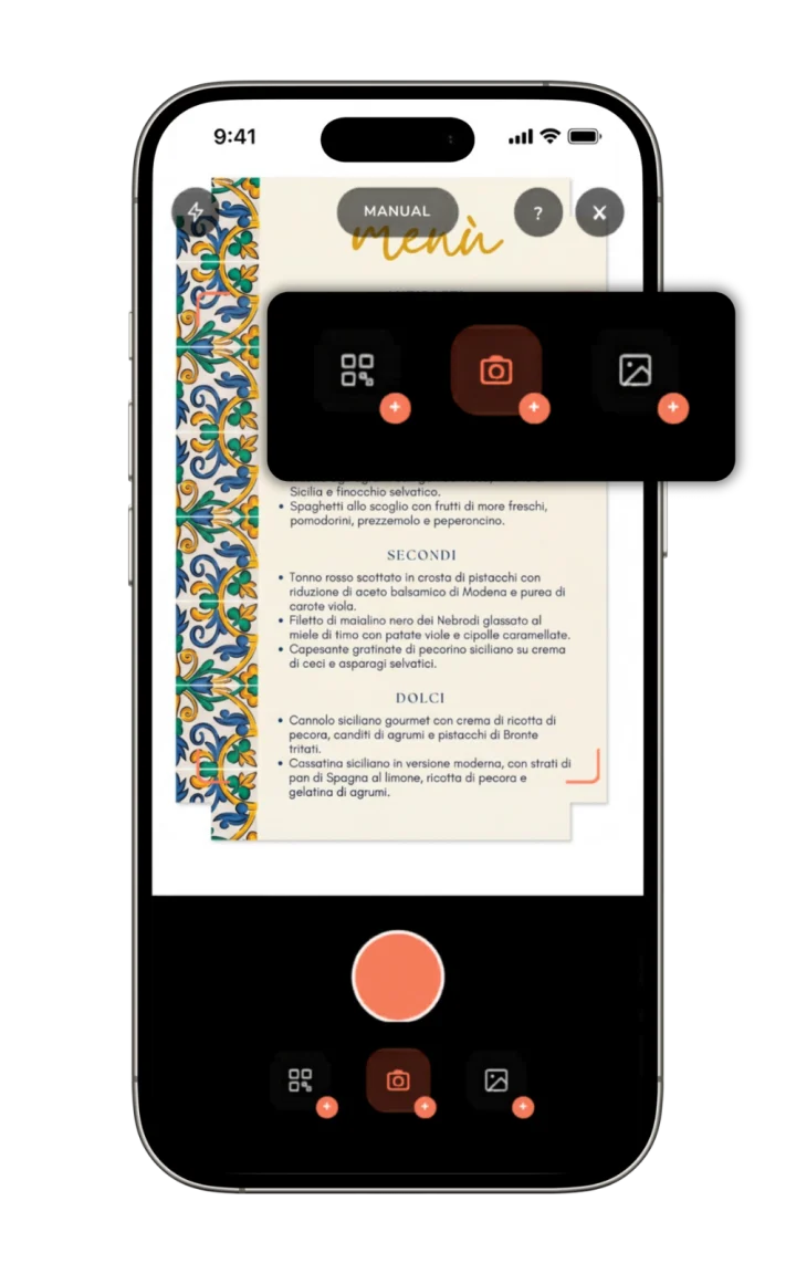 AlignEat scanning a restaurant menu, dishes matched to your profile